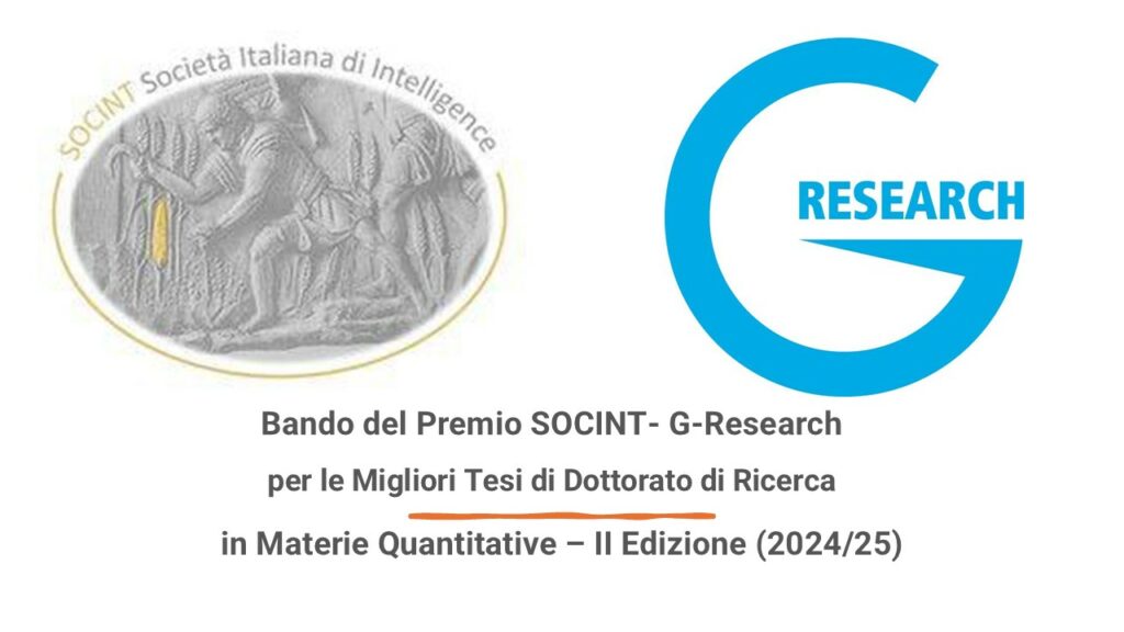 Aperte le iscrizioni per il Premio SOCINT – G-Research 2024